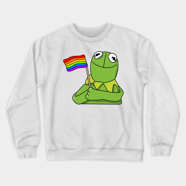 LGBTQ+ KERMIT Crewneck Sweatshirt by OFFICIAL KERMIT STORE